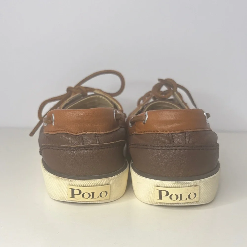 Polo Ralph Lauren Brown and Tan Boat Shoes
